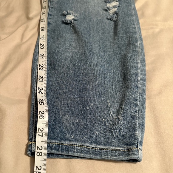 Judy Blue Size 24W Skinny Fit Distressed Bleach Splash Light Blue Jeans Stretch - Picture 12 of 14